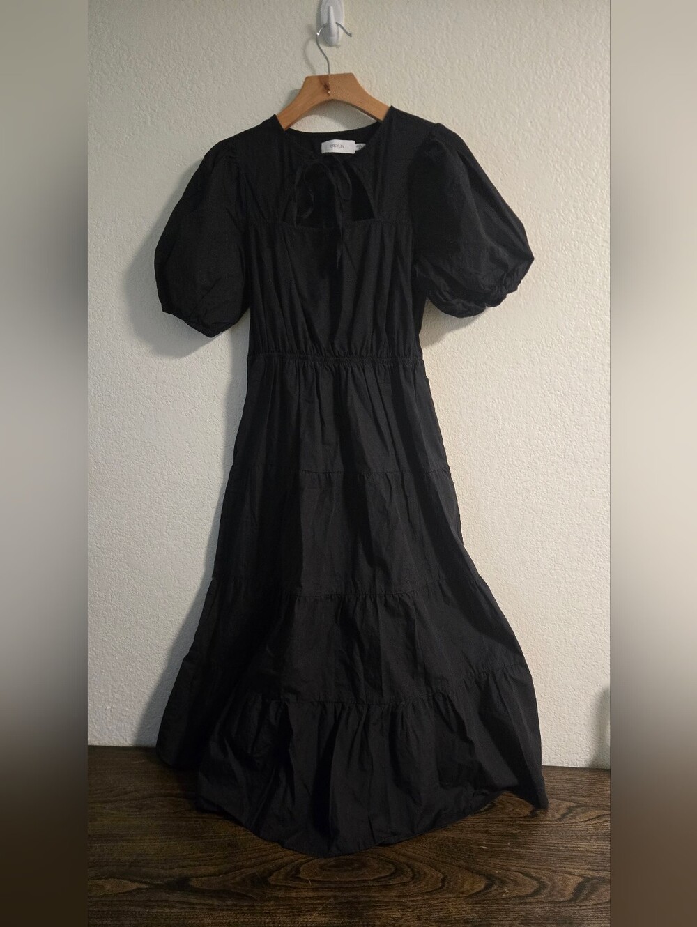 Greylin Black Midi Dress